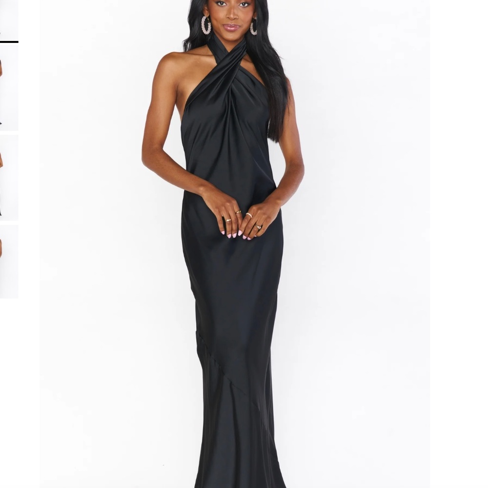 Show Me Your Mumu Jasmine Halter Maxi Dress Black